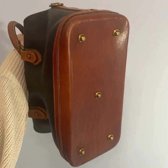 Dooney & Bourke Black and Brown Leather Satchel